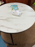 顺冠茶几客厅茶台仿岩板创意北欧茶桌现代小户型简约圆形小桌子极简型 【送货上门】黑架-70白纹+50黑纹 实拍图