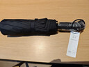天堂 全自动雨伞三折 10骨加固一键开收易甩干简约晴雨伞 乌木黑 实拍图