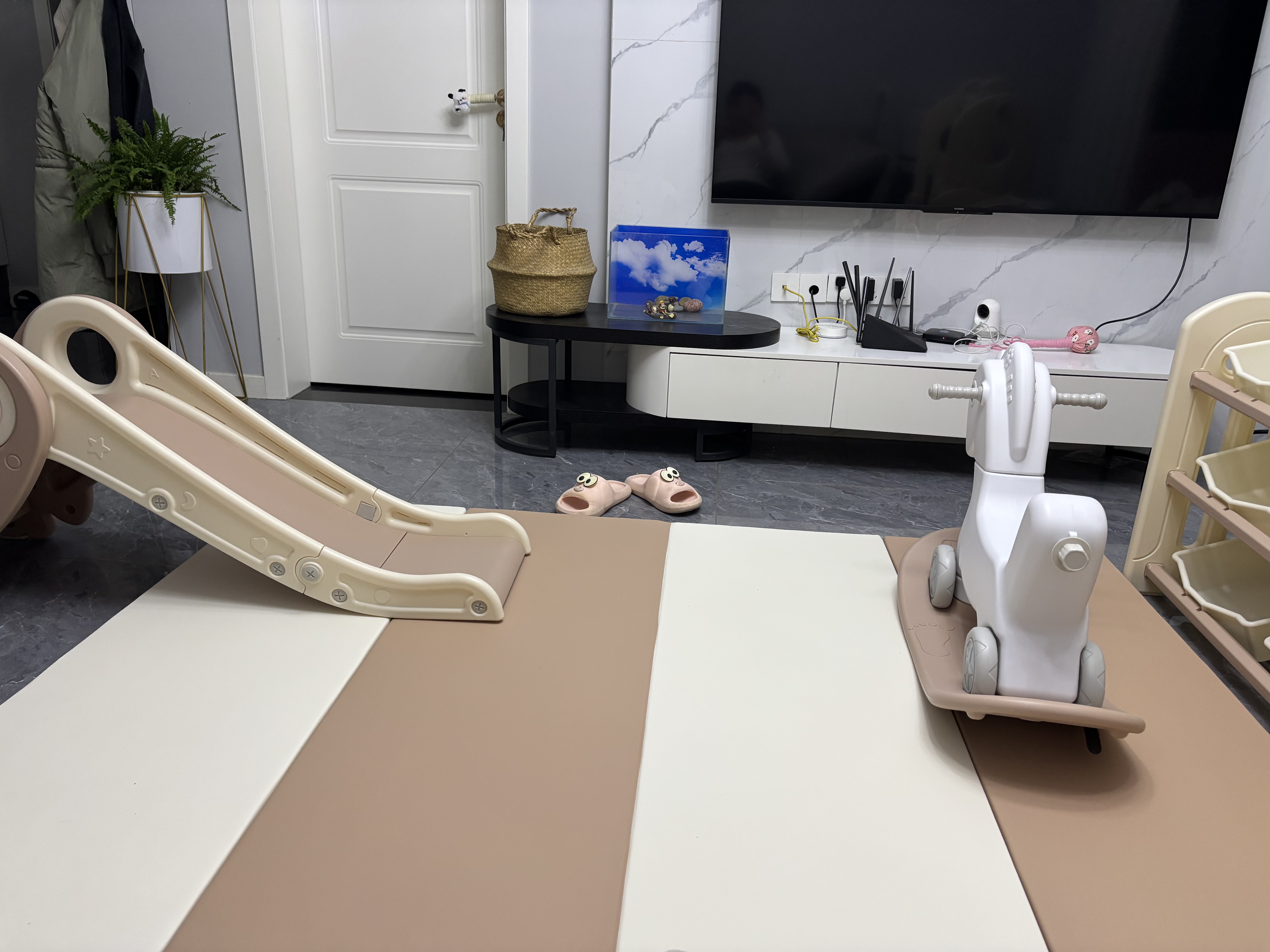 幼贝臣婴儿游戏围栏地上爬行垫宝宝学步室内护栏组合儿童游乐场爬爬垫 【大型】组合F 实拍图