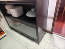 四季沐歌厨房置物架橱柜餐边收纳柜碗柜微波炉烤箱落地置物储物柜用具大全 加厚岩板【灰3层100*40*80】 实拍图