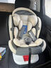 Heekin德国 儿童安全座椅汽车用0-4-12岁婴儿宝宝360度旋转ISOFIX硬接口 尊享灰(遮阳棚+上拉带+侧保护) 实拍图