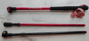 探路者喀纳登山杖手杖碳素碳纤维可伸缩超轻户外徒步便携爬山棍 燎原红 实拍图