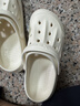 特步（XTEP）洞洞鞋男拖鞋外穿男士情侣厚底休闲运动凉鞋男 A457 白色 42-43 实拍图