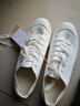 MUJI男女通用不易疲劳不易沾水运动鞋无性别男款女款小白鞋帆布鞋 米白色 37 /235mm（尺码偏大拍小一码） 实拍图