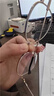 依视路（ESSILOR） 钻晶系列高清耐磨防蓝光近视超薄镜片专业配度数眼镜架男女镜框 TR90-全框-1069BR-茶色 镜框+依视路膜岩高清1.60现片 实拍图