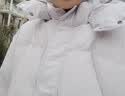 左西女童羽绒服冬装2026新款儿童三防连帽面包服三防外套 浅紫色 150 实拍图