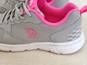 骆驼（CAMEL）网面透气跑步女鞋轻量健步运动鞋子 CD2223L6852 灰/梅红 37 实拍图