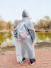 牧萌（moremerry）儿童雨衣男女童学生上学带书包位雨披 格兰熊 5XL  实拍图