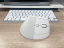 罗技（Logitech）Lift人体工学鼠标 垂直鼠标 小手鼠标 无线蓝牙鼠标 3台设备秒切换 带Logi Bolt接收器 白色 实拍图