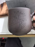 藏壶天下【礼盒装】宜兴紫砂杯全手工刻绘茶杯盖杯男女士办公杯泡茶大杯子 紫泥大款 515ml 实拍图