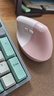 罗技（Logitech）Lift人体工学鼠标 垂直鼠标 小手鼠标 无线蓝牙鼠标 3台设备秒切换 带Logi Bolt接收器 粉色 实拍图