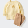 优衣库婴幼儿宝宝压线睡衣/长袖起居服套装478439 41 杏黄色 80 实拍图