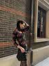 涞觅润丝（Limerence M）「巴洛克」丝袜复古优雅性感女超薄黑丝提花连裤袜 浅黑 1双 均码 T裆开裆-F码(150~175cm) 实拍图