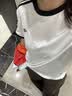 阿迪达斯（adidas）3 STRIPES T-SHIRT 日常运动短袖圆领T恤 KE0920白色 实拍图