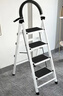 忆琳居梯子家用安全人字梯折叠伸缩多功能楼梯便捷扶梯加厚安全步梯白四 实拍图