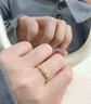 中国黄金（CHINA GOLD）黄金戒指男女光面钻纹足金素圈指环情侣520生日礼物送老婆爱人 【今/次日达】圈号14 约2.1g【单个】 实拍图