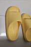 朴西新款EVA踩屎感厚底拖鞋女士居家室内情侣拖鞋男 黄色 37-38 实拍图