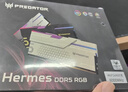 宏碁掠夺者（PREDATOR）32G(16G×2)套装 DDR5 6000频率 台式机内存条 Hermes冰刃系列 RGB灯条(C28) 石耀黑 AI电脑配件 实拍图
