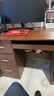 幻狐 （DREAM FOX ） 电脑桌台式家用办公书桌现代简约带抽屉学生学习桌卧室写字桌子 【四抽+键盘板】深胡桃色120CM 实拍图