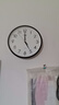 康巴丝（Compas）挂钟客厅 简约静音客厅石英钟表挂墙时钟 c2866 黑色 30.5cm直径 实拍图