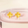 周六福足金999四叶草黄金耳钉女耳饰妇女节礼物计价AA096009一对约0.7g 实拍图