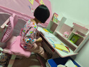 忆瞳儿童学习桌小学生家用写字书桌小孩写作业专用桌子可升降桌椅套装 80至臻粉-环保桌椅-阅读架 实拍图