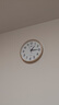 康巴丝（Compas）挂钟客厅 12英寸简约静音客厅石英钟表挂墙时钟 C2866 金色30.5cm 实拍图