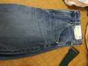 优衣库常规款女装男装宽松廓形牛仔裤/弯刀镰刀裤子479000 482280 479000/67海蓝色 25 /160/64A 实拍图
