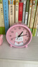 码仕闹钟卡通儿童创意小闹钟可爱夜光学生床头钟懒人电子钟 粉色萌兔开学季礼物 实拍图