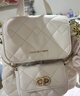 CHARLES&KEITH菱格大容量柔软多用背包书包双肩包包女包生日礼物CK2-60151400 Cream奶白色 S 实拍图