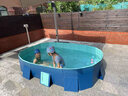西哈泳士免充气折叠儿童游泳池家用室外小孩婴儿游泳桶成人大型户外支架 1.6米【入门套餐】免充气泳池 实拍图
