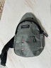 新款牛津布包潮流商务胸包男女单肩包帆布休闲背包防刮耐磨斜挎包 深灰色【简约时尚】 实拍图