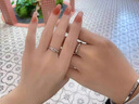 VHJ18K金人工培育钻石戒指相伴一生对戒PT950铂金钻戒求婚结婚送礼物 定制【联系在线客服】 实拍图