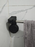 吸盘毛巾架免打孔卫生间置物架浴室毛巾杆壁挂式厕所浴巾收纳挂架 伸缩款透明黑【65-130cm】 实拍图