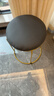 华恺之星凳子 家用简约铁艺餐椅 加厚钢筋板凳餐凳高凳圆凳子HK5129灰 实拍图