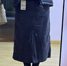 MUJI 女式 弹力灯芯绒 窄裙 长半身裙 裙子女装女款 25年冬季BE1XWA5A 深灰色 M （160/66A） 实拍图