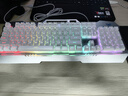 狼蛛（AULA）真机械手感键盘鼠标套装有线背光键盘电竞游戏专用笔记本台式电脑办公键鼠耳机三件套 银白【混光】键鼠耳机三件套 实拍图