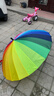 美度（MAYDU）双人雨伞直杆24骨彩虹伞长柄晴雨伞M5002 实拍图