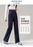真维斯（Jeanswest）牛仔裤女夏季宽松阔腿裤子女潮流韩版小个子直筒裤简约蓝灰L 实拍图