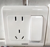 西门子（SIEMENS）开关插座 10A五孔带开关插座 暗装面板 远景雅白色5UB82243NC01 实拍图