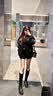 OEMG 美式撞色徽章刺绣棒球服女男pu皮拼接宽松百搭潮牌上衣夹克外套 黑色 【高品质】 M [建议85-105斤] 实拍图