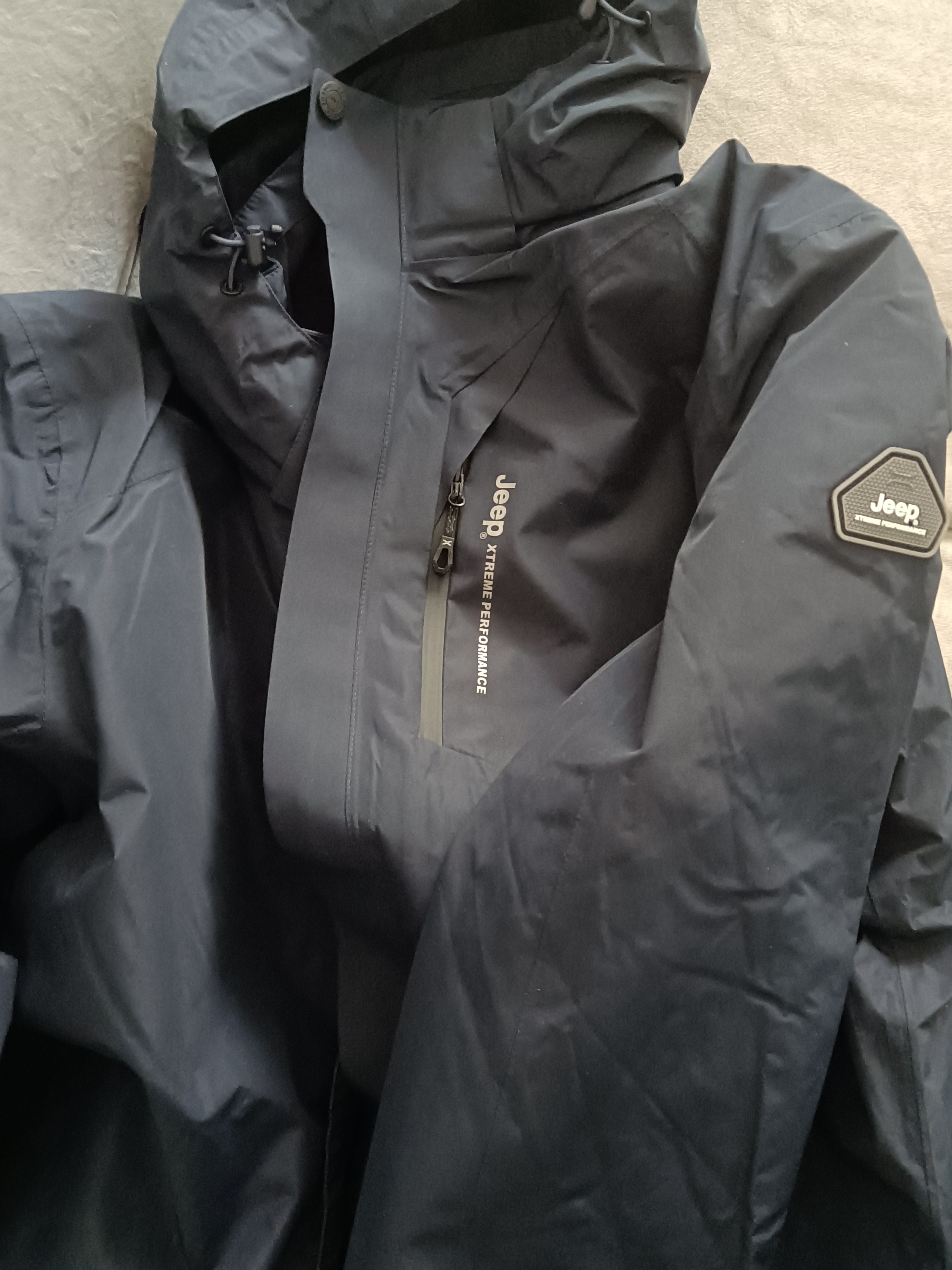 JEEP冲锋衣男女三合一户外抓绒防风防水登山服情侣防寒可拆卸外套3XL 实拍图