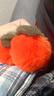 仿獭兔毛小柿子可爱书包包挂件毛绒球玩偶公仔汽车钥匙扣挂饰礼物 3个装【橘黄色好柿发生钥匙扣】 1个装 实拍图