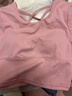 VICTORIATOURIST瑜伽服女春夏跑步运动套装普拉提健身服美背含胸垫两件套粉M 实拍图