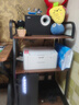 逸朗德放打印机置物架落地放置柜搁物架子可移动办公室桌边电脑主机托架 G316深胡桃+黑三层55*40*99CM 实拍图