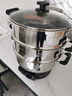 惠当家（Hui Dang Jia）电蒸锅多功能电热锅家用电锅一体锅定时电煮锅无涂层电炒锅多用途电火锅304不锈钢锅G32-30双笼 实拍图