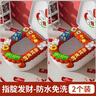 雅高马桶坐垫秋冬季加厚保暖硅胶马桶圈套黏贴式防水通用发财款2个装 实拍图