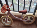 【全网爆款】儿童平衡车无脚踏自行车2-3-6岁小孩玩具礼物滑行车 14寸 粉色防扎橡胶轮+车筐 实拍图