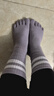 杜威克五指瑜伽袜子防滑专业女普拉提训练室内运动健身分趾袜紫+蓝2双装 晒单实拍图