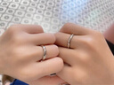 VHJ18K金人工培育钻石戒指相伴一生对戒PT950铂金钻戒求婚结婚送礼物 定制【联系在线客服】 实拍图
